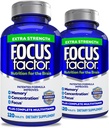 Factor de foco Adultos Fuerza Extra, 120 Conde- Suplemento Cerebro para Memoria, Concentración, Focus - DMAE, Vitamina D, DHA- Suplemento de Salud Cerebro – Fórmula Confiada- Vitaminas Cerebro, Píldoras de Focus (2 pk)