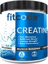 fitcode Creatine Monohydrate 5 Grams of Pure Micronized Creatine Monohydrate for Muscle Building, Recovery, Strength &amp; Stamina, Unflavored Powder, 60 Servings