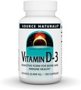 Fuente Naturales Vitamina D-3 Forma bioactiva para la salud ósea* 5000 iu - 120 cápsulas