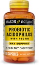 Mason Acidophilus natural con cápsulas de pectina, ayuda digestiva - 100 Ea