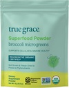 True Grace Broccoli Microgreens - 0.4 oz - Powder de Superalimentos diarios para la salud celular e inmunitaria - Gluten &amp; Soy Free, Vegan, Regenerative Organic Certified - 30 Servings