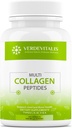 Multi Collagen Peptides Capsules -Non-GMO habitGluten Free Type I, II, III, V, X Hydrolyzed Collagen Supplements with Vitamin C - Supports Healthy Hair, Skin, Nails, " Joints - 120 CPS