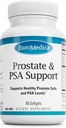 EuroMedica Prostate y PSA Support - Suplemento dietético para la próstata saludable &amp; Saldo hormonal - Suplemento herbal con la curia, aceite esencial tormérico " Extracto de semillas - 60 Softgels