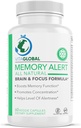 Memory Alert  All Natural Brain & Focus Fórmula ← Mejorar la atención y la memoria de trabajo Elevate Rendimiento Cognitivo general Silencio Actualizaciones Memoria, Enfoque, Velocidad, Función cerebral TEN VITAGLOBAL 60 cápsulas