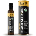 RAWYA Black Seed Oil - Unfiltered - Full Spectrum - 8.4 fl oz - Organic Cold-Presed, Nigella Sativa - USDA Organic - Natural Supplement - Black Cumin Seed Oil - Strong Flavor &amp; High Concentration -Glass Bottle