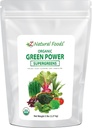 Z Natural Foods Organic Greens Superfood Powder - Barley Grass, Wheatgrass, Spirulina, Spinach, Broccoli, Alfalfa Leaf, Beet Root, Tomato, Dulse &amp; Moringa - Raw Vegan Gluten Gratis - 5lbs