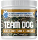 TEAM DOG Probiotic Chews for Dogs ← Enzymes Digestive & Dog Probiotics for Yeast, Itchy Skin and Itchy Ears Silencio for Allergies & Sensitive Stomachs  Promociona Digestive " Gut Health for Dogs  120 Count