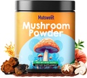 Mushroom Powder Suplemento, 75 Sirve 10 Mushrooms Blend for Coffee &amp; Smoothies, 8 oz Mushrooms & Rhodiola Rosea con Lions Mane, Reishi, Chaga, Cordyceps for Energy, Memory, Immune