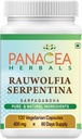 Panacea Herbals Rauwolfia Serpentina Capsules (120 Conde 400mg Veg Caps) Sarpagandha Vati, Indian Snakeroot Suplemento