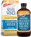 Natural Path Alas de Plata Colloidal Plata 500ppm (2,500mcg) Immune Support Suplemento 16 fl. oz.
