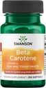 Swanson Beta-Caroteno - Vitamina A Suplemento Promoción de la Salud Inmunitaria, Ojo &amp; Esquía - Natural Wellness Fórmula - (250 Softgels, 3000mg Cada uno)