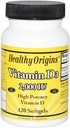 Orígenes saludables Vitamina D3 Softgels, 120 Conde