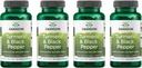 Swanson Turmeric " Black Pepper - Organic Joint Health, Heart Health, Digestion, " Liver Support Supplement - Natural Formula for Enhanced Bioavailability " Absorption - (60 Veggie Capsules) 4 Pack