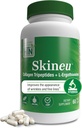 Skineu Collagen Tripeptide + L-Ergothioneine  tolera Advanced Anti-Aging Formula  Morikol® Marine Collagen ← Soporta la hidratación de la piel, elasticidad " Joint Health TEN Non-Gluten-Free TEN 60 VegeCapsules