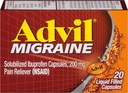Advil Migraine Liquid Filled Capsules - 20 ct, Pack de 5