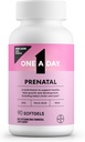 Un día de vitaminas prenatales- ácido fólico, hierro, omega- 3 (DHA), vitaminas de embarazo para mujeres, multivitamínico prenatal para mamá y bebé, embarazo debe tener 90 Ct (paquete mayo Vary)