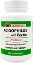 GeriCare Acidophilus with Pectin Probiotic Capsules, Optimizes Intestinal Flora, Digestive Gut Function, Boosts Immune Defenses, and Strengthenings Bones, 100 Count (Pack of 1)