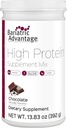 Bariatric Advantage High Protein Supplement Mix, 20 Grams Whey Protein Isolate Low Sugar con 100 Calories Por Serving - Chocolate, 14 Servings