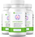 Ben's Natural Health Mind & Memory Supplement, Nootropic Brain Support with Rhodiola, Green Tea, Cloves " Quercetin, 90 Capsules, 3 Pack