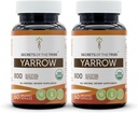 Yarrow 2x60 Capsules, Made with Vegetable Capsules and USDA Organic Achillea millefolium Soothes The Body/Stress Relief (2x60 Capsules)