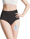 BATTEWA Incontinence Underwear for Women Seamless Washable, Leak Proof Underwear, High Absorbency Panties, Bladder Leak Underwear Protective Briefs 50ml，Black，2X-Large