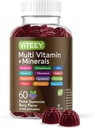 Multivitamina Gummies Vitaminas para Adultos &amp; Adolescentes - Immune Support Gummies - 12 Daily Vitamins & Minerals with Vitamin C, D3, E, A, Zinc &amp; More - Vegetarian, Gluten Free - Chewable Berry Flavored Gummy