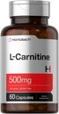 Horbäach L Carnitine Suplemento 500mg Silencio 60 Capsules Silencioso como L-Carnitine L-Tartrate ← Non-GMO y Gluten Free