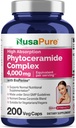 Complejo de Fitoceramida NusaPure 10:1 Extracto, 1030 mg Equivalente a 4000 mg 200 cápsulas vegetales (no GMO) Bioperina