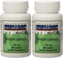 NCI Advanced Research Dr. Hans Nieper Lithium Orotate Tablets 120 mg 200 comprimidos (paquete de 2)