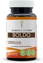 Secrets of the Tribe Boldo 60 Capsules, 1000 mg, Boldo (Peumus boldus) Leaf seco (60 cápsulas)