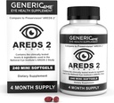 AREDS 2 SoftGels, 500 mg Vitamina C, 400 UI Vitamina E, 10 mg Lutein, 2 mg Zeaxanthin, 80 mg Zinc, 2 mg Cobre - Apoya la Salud Ocular - 240 Mini SoftGels (Cuarto Mes de Suministro)