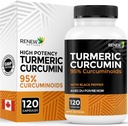 Renew Actives Turmeric Curcumin with Black Pepper – 600MG Turmeric Root, 100MG Curcuminoids por 2 cápsulas – Apoya Digestión, Salud del hígado, Alivio Conjunto y Movilidad – Hecho en Canadá – 120 cápsulas