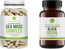Antler Farms – Complejo de Moss Mar Puro &amp; Black Seed Oil Bundle, Wildcrafted Irish Sea Moss " Turkish Black Cumin Nigella Sativa Seed Oil