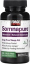 Force Factor Somnapure Drug-Free Sleep Aid for Adults for Occasional Sleeplessness with Melatonin & Valerian, Non-Habit-Forming Sleeping Pills, Fall Asleep Faster, Wake Up Refreshed, 60 Tablets