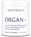 BodyHealth Organ+ Grass-Fed Glandular Organ Complex, Grassfed Beef Organ Supplement, Dessicated Beef Liver, Heart, Kidney, Pancreas, Spleen, Non GMO, Adrenal, Supplement, (150 cápsulas)