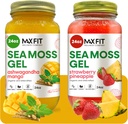 Sea Moss Gel Organic Raw (Bundle of 2 Jars 24oz) Ashwagandha Mango y Strawberry Pineapple Wildсrafted Gold Sea Moss Gel ← 92 Vitaminas y Minerales  Pure Raw+Non-GMO  Vegan Superfood