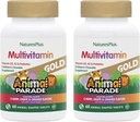 NaturesPlus Animal Parade Gold Children's Multivitamin - Cereza surtida, Orange &amp; Grape Flavors - 60 Chewable Tablets, Pack de 2 - Vegetariano, Gluten Gratis - 60 Total Servings