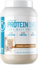 NutraOne ProteinOne Whey Protein Promover la recuperación y construir músculo con una pólvora Protein Shake para Hombres &amp; Mujeres (Caramel Cookie Crunch, 2 LB)