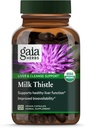 Gaia Herbs Milk Thistle - Suplemento de hígado " Cleanse Support for Helping to Maintain Healthy Liver Function* - 120 Vegan Capsules (40-Day Supply)
