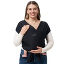 Momcozy Baby Wrap Carrier, Easy to Wear Infant Carrier Slings, Lightweight Hands Free Baby Sling, Ajustable Baby Carriers for Newborn to Toddler 8-35 lbs, Black