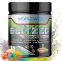 Global Nutrition Blitzed Nootropic Formula - All Natural Energy Drink Mix Powder - Brain Supplements for Memory and Focus - Enhanced Focus and Energy Supplement- Gummy Candy Flavor - 30 Servings