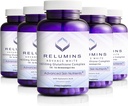 Reluminas 1650mg L-Glutathione Complejo con Ácido Hialurónico, Ácido Lipoico alfa, Rosa HIPS, Vitamina E & Riboflavin, Apoyo Antioxidante, Hidratación de la piel &amp; Wellness, Made in USA – 90 cápsulas x 5 botellas