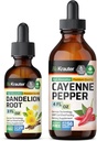 BIO KRAUTER Cayenne Pepper Tintura 4 Fl. Oz. " Dandelion Tincture 2 Fl. Oz.