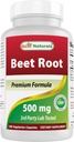 Mejores Naturales Beet Root Powder 500 Mg Capsules, 180 Conde