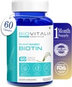 Planta base Biotina Suplemento cápsulas- Apoyo más potente uñas " Crecimiento del cabello Enriquecido con Sesbania Grandiflora Semillas girasol Amla Beetroot " Spinach - 60 Veg Capsules