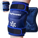 KingPavonini XXL Knee Ice Pack Wrap Alrededor de la rodilla entera después de la cirugía, Gran paquete de hielo de gel reutilizable para lesiones, alivio del dolor, hinchazón, lesiones deportivas, 1 paquete (lue)