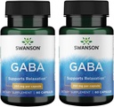 Swanson GABA Gamma Amino Acidbutírico 250 Milligrams 60 Capsules (2 Pack)