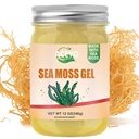 ACEYO (12 OZ Organic Sea Moss Gel Raw Vegan Natural Irish Seamoss Gel for Women Men 102 Vitaminas y Minerales Wild Harvested Original Flavored Non-GMO