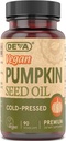 DEVA Nutrición Pumpkin Vegan Semillas Aceite 500 mg, Cold-Presed & Unrefined - 90 cápsulas, 1-Pack