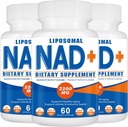 2200mg Liposomal NAD+ Suplemento, Suplemento NNAD de Energía Celular, Decomiso de Envejecimiento, 180 cápsulas